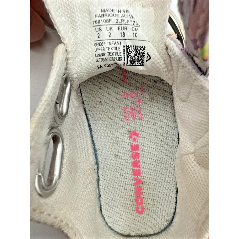 Converse All Star Unicorn Shoes With Loop Straps - Size 2‎ Infant/Toddler